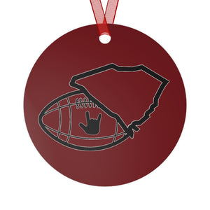 Holiday "South Carolina" Metal Christmas Ornament