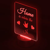 ASL Home Decor "ILY Home" Sign Language LED Sign