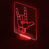 ASL Home Decor "ILY Sign" Sign Language LED Sign