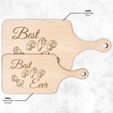 ASL Merchandise "Best Mom" Etched Maple Paddle Cutting Board