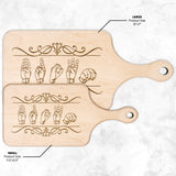 ASL Merchandise "Custom" Etched Maple Paddle Cutting Board