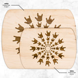 ASL Merchandise "ILY Burst" Etched Maple Cutting Board