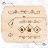 ASL Merchandise "ILY Squared" Etched Maple Cutting Board