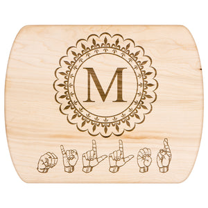 ASL Merchandise "Monogram" Etched Maple Cutting Board