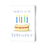 ASL Stationery "ILY Candles" Sign Language Birthday Cards