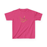 ASL Shirt "ILY Heart-Gold" Youth Short Sleeve Sign Language T-Shirt