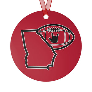 Holiday "Georgia" Metal ASL Christmas Ornament