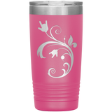 Sign Language Tumbler "ILY Bouquet" Etched Steel ASL Tumbler 20oz