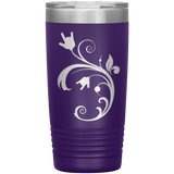 Sign Language Tumbler "ILY Bouquet" Etched Steel ASL Tumbler 20oz