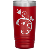 Sign Language Tumbler "ILY Bouquet" Etched Steel ASL Tumbler 20oz