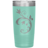 Sign Language Tumbler "ILY Bouquet" Etched Steel ASL Tumbler 20oz