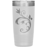 Sign Language Tumbler "ILY Bouquet" Etched Steel ASL Tumbler 20oz