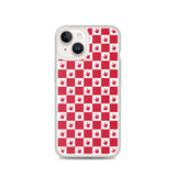 Sign Language Phone Case "ILY Checkered" ASL iPhone Case: Red