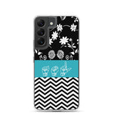 Sign Language Phone Case "Floral-Chevron" ASL Samsung Case