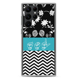 Sign Language Phone Case "Floral-Chevron" ASL Samsung Case