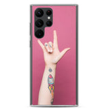 Sign Language Phone Case "ILY Pink" ASL Samsung Case