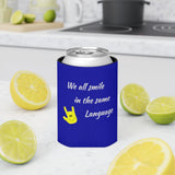 ASL Merchandise "Everyone Smiles" Sign Language Can Cooler Sleeve