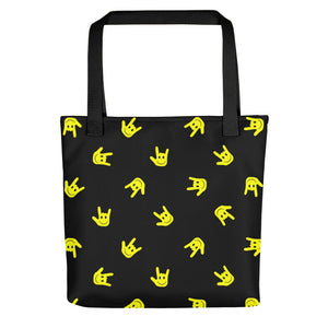 ASL Bag "ILY Smiley" Polyester 15x15 ASL Tote Bag