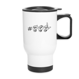 Sign Language Mug "Hashtag ASL" Stainless Steel ASL Travel Mug - white