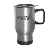 Sign Language Mug "Hashtag ASL" Stainless Steel ASL Travel Mug - silver