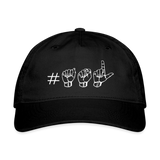 ASL Hat "Hashtag ASL" Sign Language Baseball Cap - black