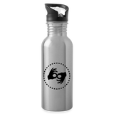 ASL Merchandise "Interpreter Hearts" Aluminum ASL Water Bottle 20oz - silver