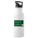 ASL Merchandise "ASL Learn It" Aluminum ASL Water Bottle 20oz - white