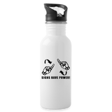 ASL Merchandise "Sign Power" Alunimum ASL Water Bottle 20oz - white