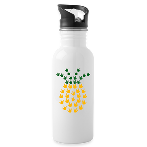 ASL Merchandise "ILY Pineapple" Aluminum ASL Water Bottle 20oz - white