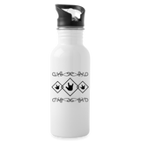 ASL Merchandise "ILY Squared" Aluminum ASL Water Bottle 20oz - white