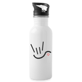 ASL Merchandise "ILY Heart" Stainless ASL Water Bottle 20oz - white