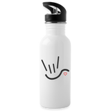 ASL Merchandise "ILY Heart" Stainless ASL Water Bottle 20oz - white