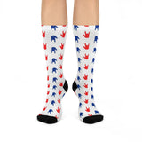 Holiday "ILY Wave" Independence Day ASL Crew Socks