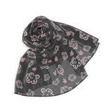 Sign Language Apparel "ILY Floral" Poly Voile ASL Scarf