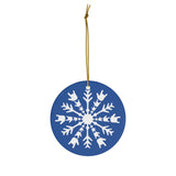 Holiday "ILY Snowflake" Ceramic ASL Christmas Ornament