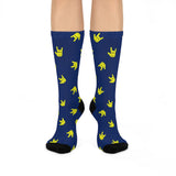 Sign Language Socks "ILY Smiley" ASL Crew Socks