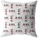 ASL Home Decor "Flag Letters" ASL Throw Pillow - Multiple Sizes