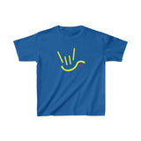 ASL Shirt "ILY Heart" Youth Short Sleeve Sign Language T-Shirt