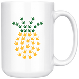 Sign Language Mug "ILY Pineapple" White Ceramic ASL Coffee Mug