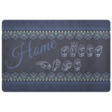 ASL Home Decor "Sweet Home" 26x18 Blue ASL Doormat