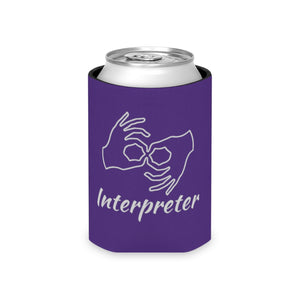 ASL Merchandise "Interpreter" Sign Language Can Cooler Sleeve
