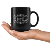 Sign Language Mug "Custom" Black Ceramic ASL Coffee Mug