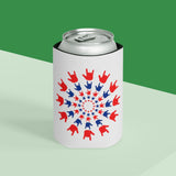 Holiday "ILY Burst" Independence Day ASL Can Cooler