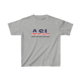 ASL Shirt "Flag Letters" Youth Short Sleeve Sign Language T-Shirt