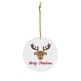 Holiday "ILY Rudolph" Ceramic ASL Christmas Ornament