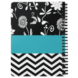 ASL Stationery "Floral-Chevron" 5 x 7 Spiral ASL Notebook: Personalized