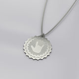 ILY Necklace "ILY Elegant" Engraved Silver Pendant