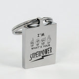 ASL Merchandise "Super Power" Engraved Keychain ASL Accessory