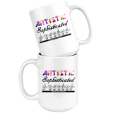Sign Language Mug "Artistic Literal" White Ceramic ASL Coffee Mug