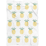 Sign Language Blanket "ILY Pineapple" Microfiber Fleece ASL Blanket
